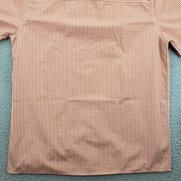 Ocean Coast Shirt Mens Medium Red White‎ Check Button Up Short Sleeve Pockets - Picture 8 of 14